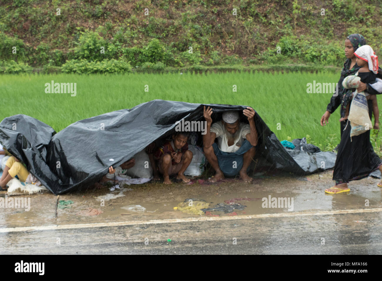 The Rohingya refugee crisis in Bangladesh Stock Photo