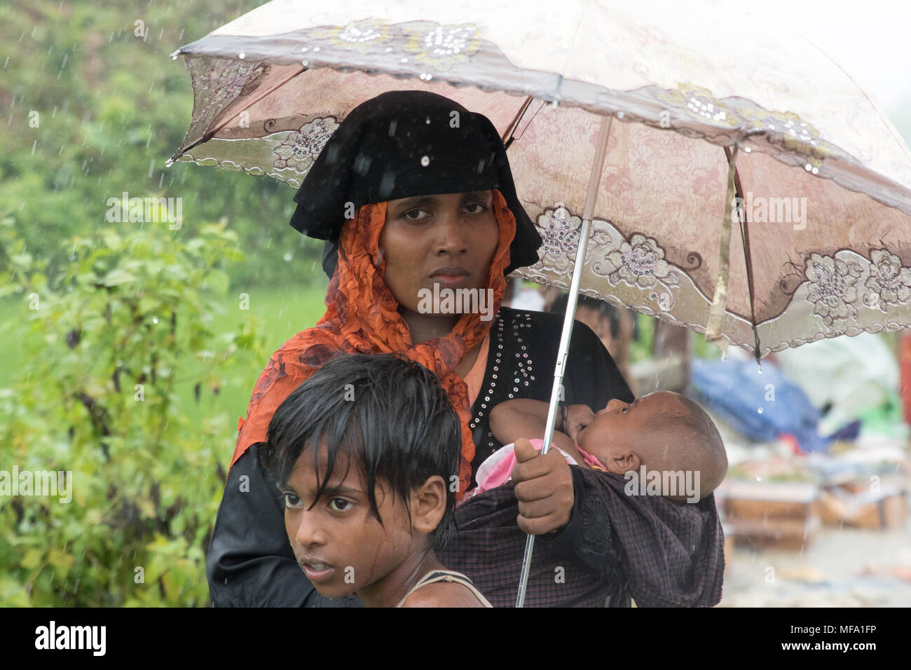 The Rohingya refugee crisis in Bangladesh Stock Photo