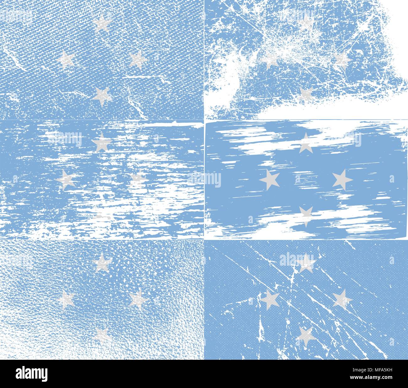 Flag of Micronesia with old texture. Vector illustration Stock Vector ...