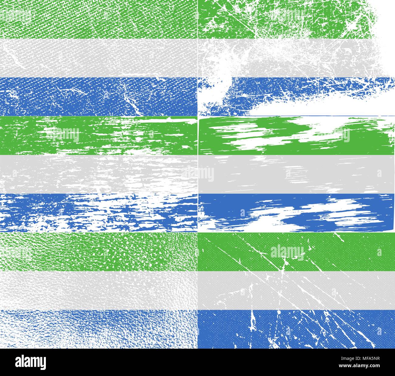 Flag of Sierra Leone with old texture. Vector illustration Stock Vector ...