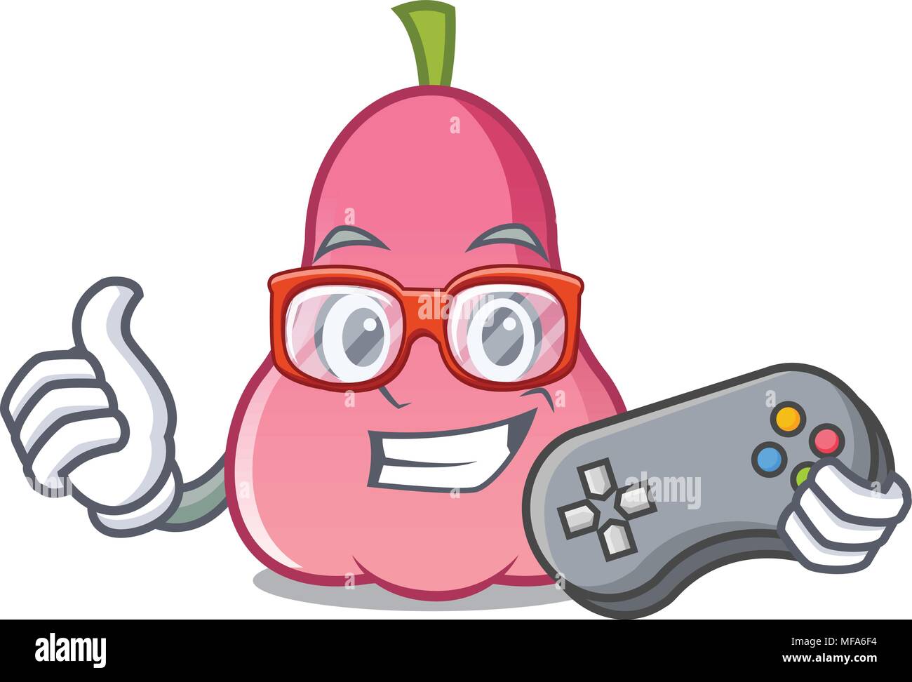 Gamer rose apple mascot cartoon Stock Vector Image & Art - Alamy