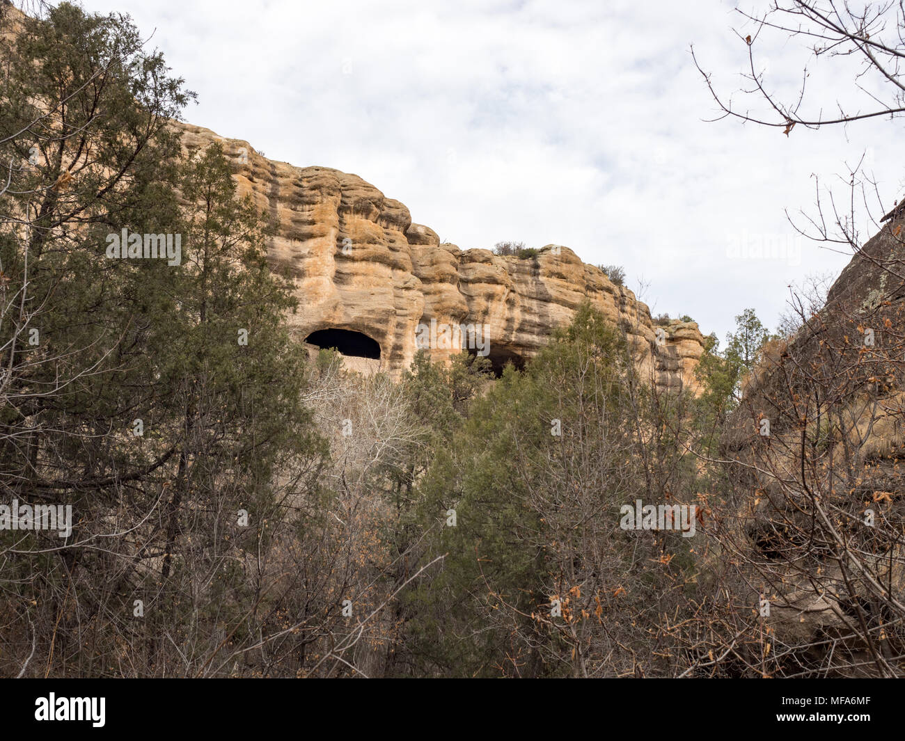Gila Cliff Dwellings National Monument, Silver City, New Mexico Stock Photo