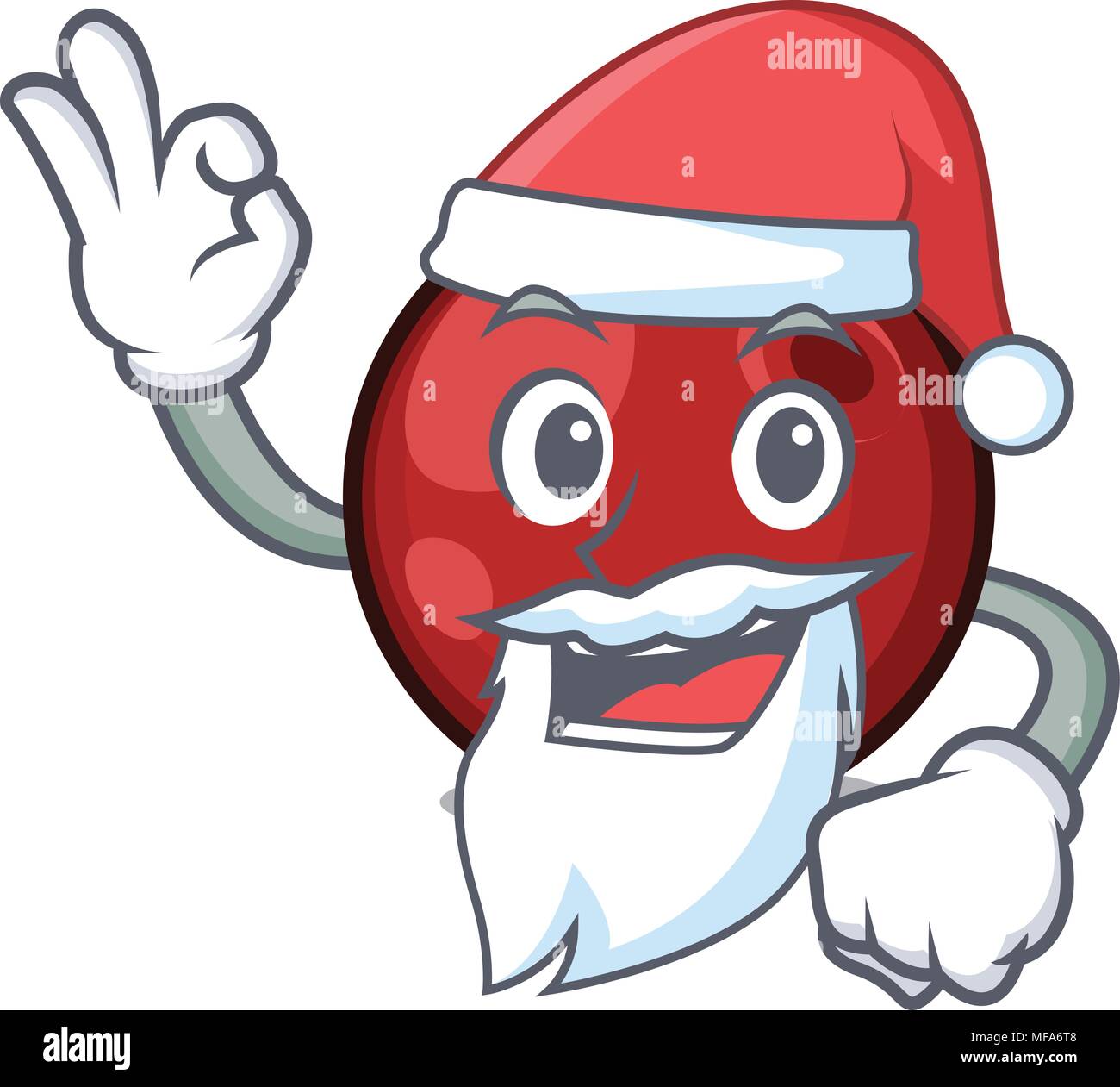 Santa cranberry mascot cartoon style Stock Vector Image & Art - Alamy