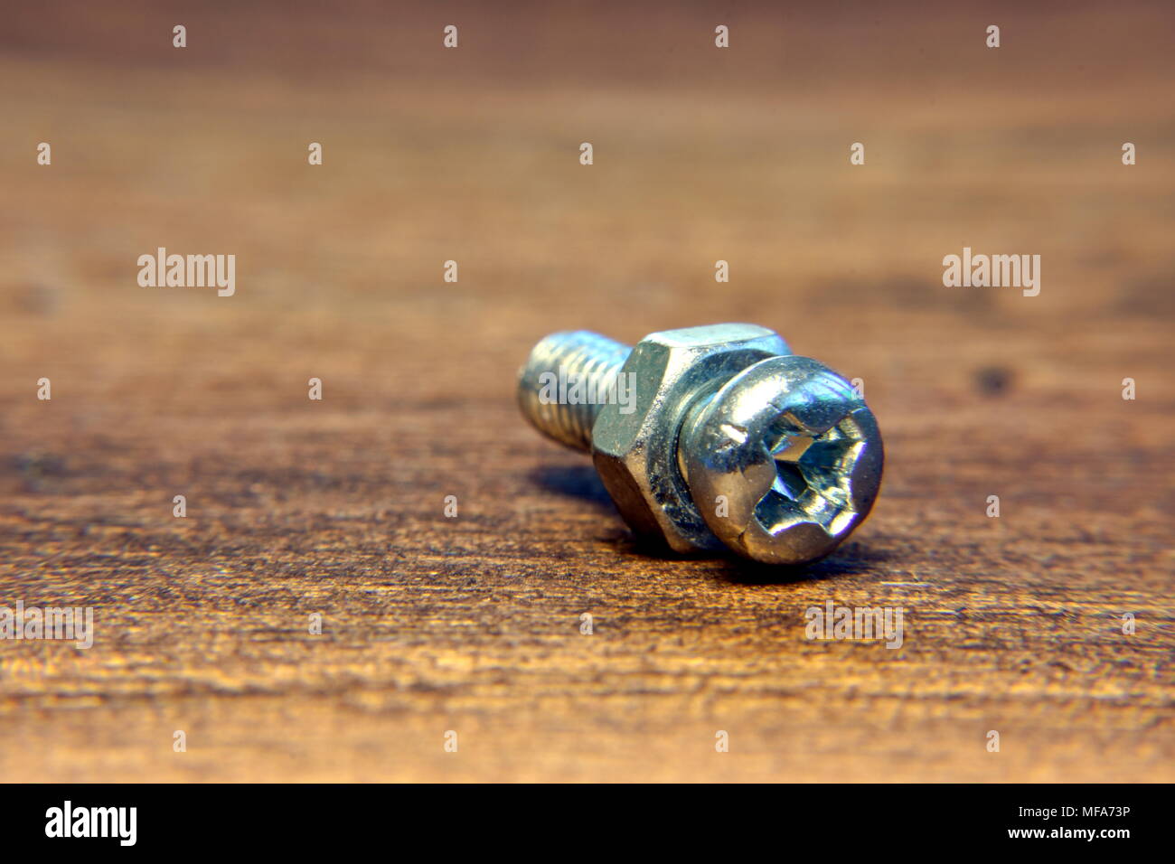 Nut and bolt Stock Photo