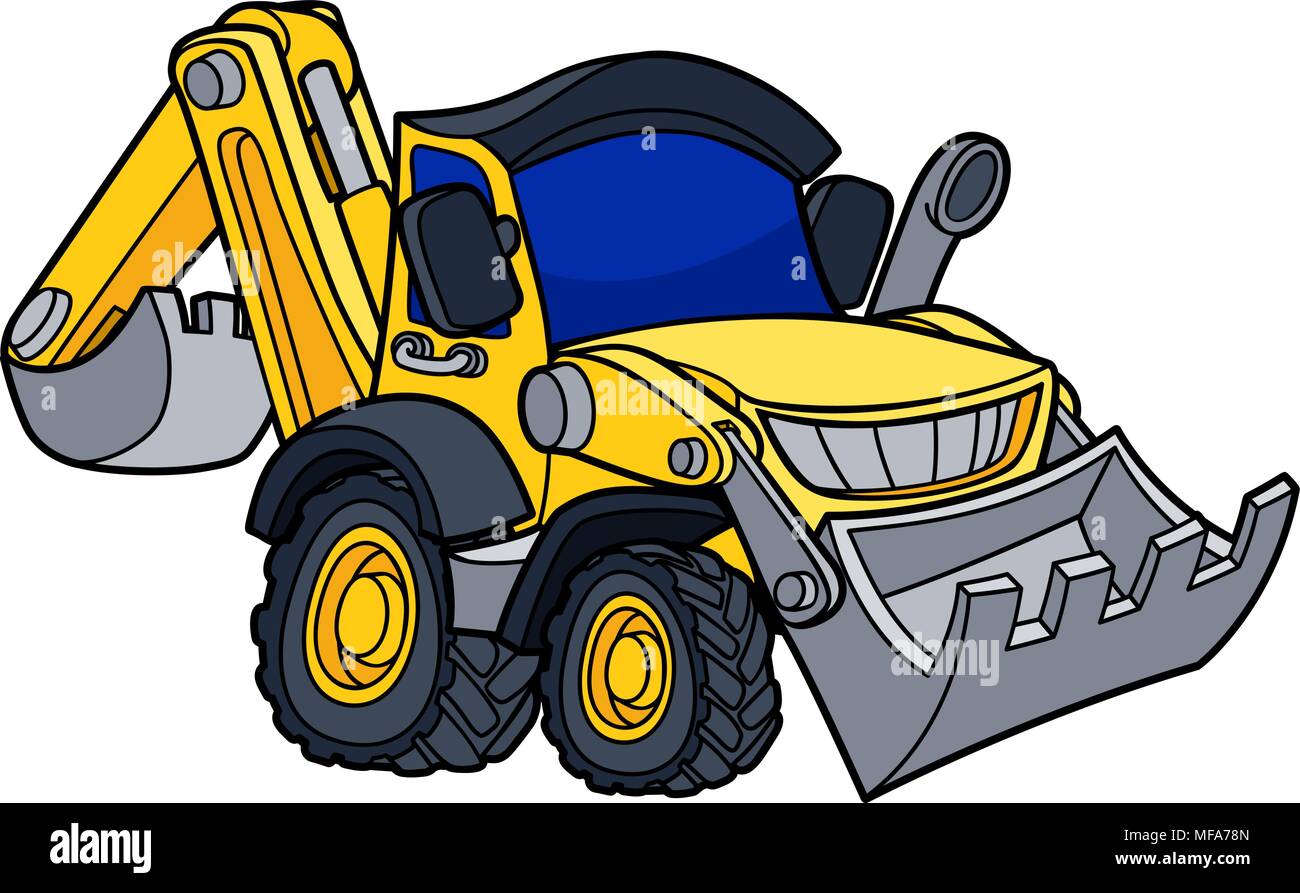 Cartoon Bulldozer Digger Vehicle Stock Vector Image & Art - Alamy