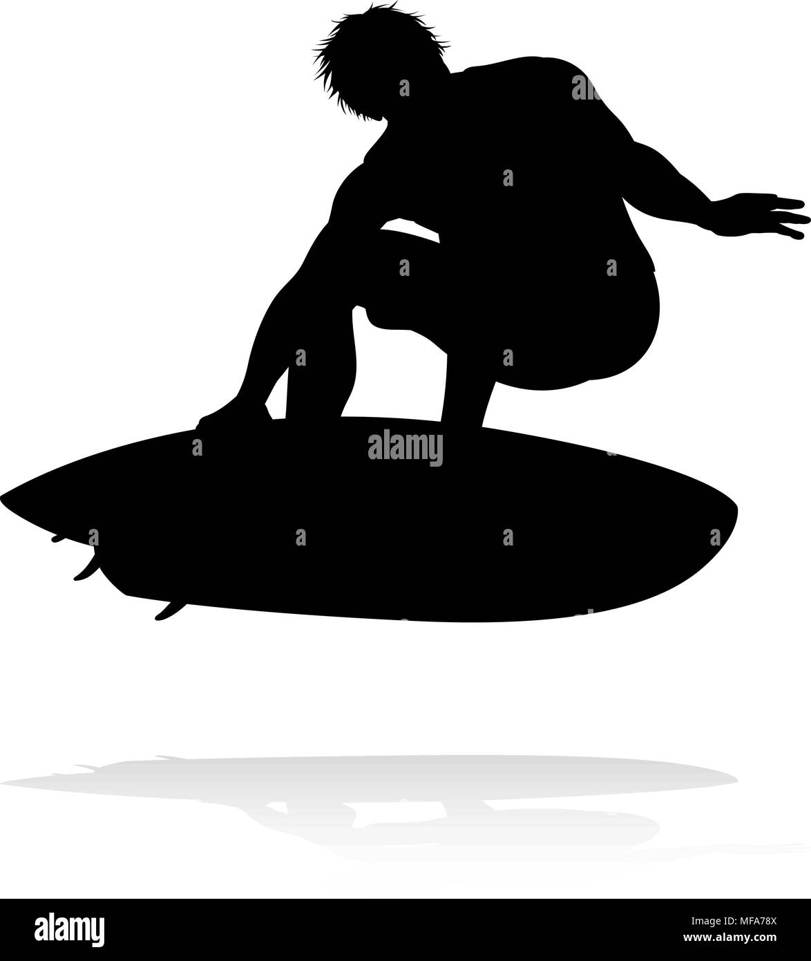 Surfer Silhouette Stock Vector