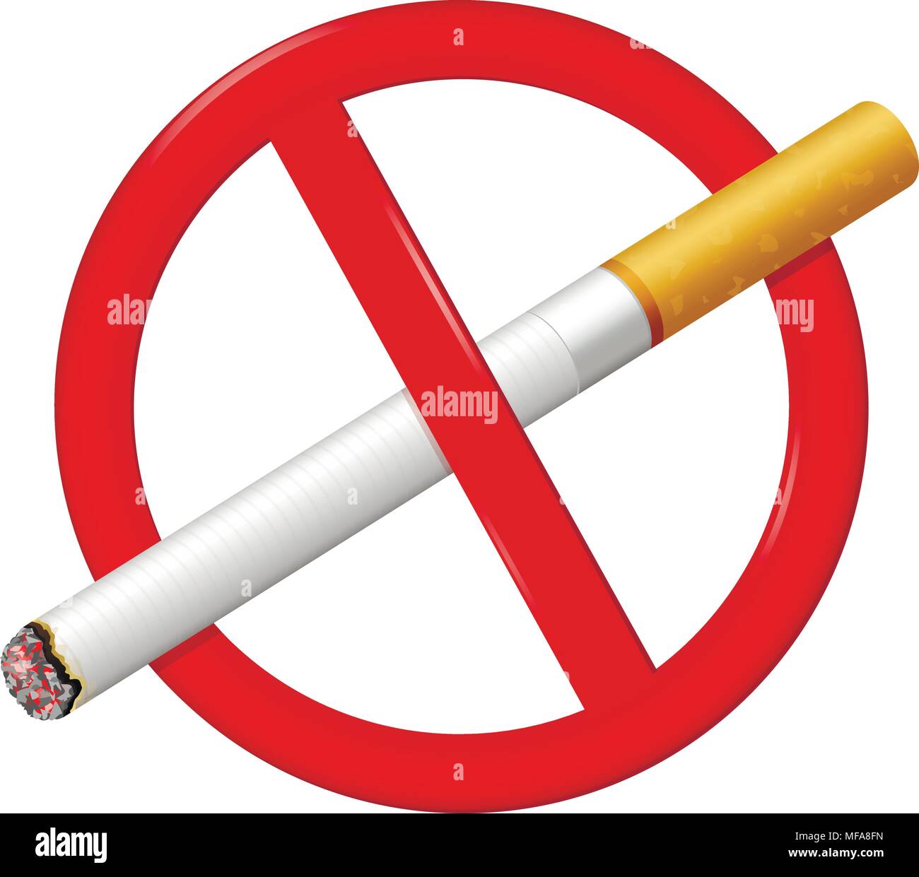 No smoking sign. Stop smoking symbol. Vector illustration. Stock Vector