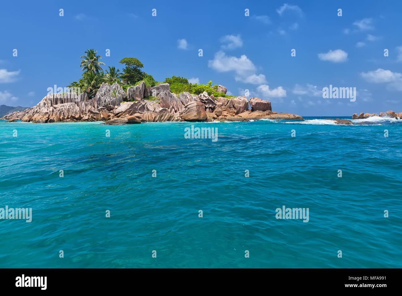 Beautiful tropical St. Pierre Island, Seychelles Stock Photo