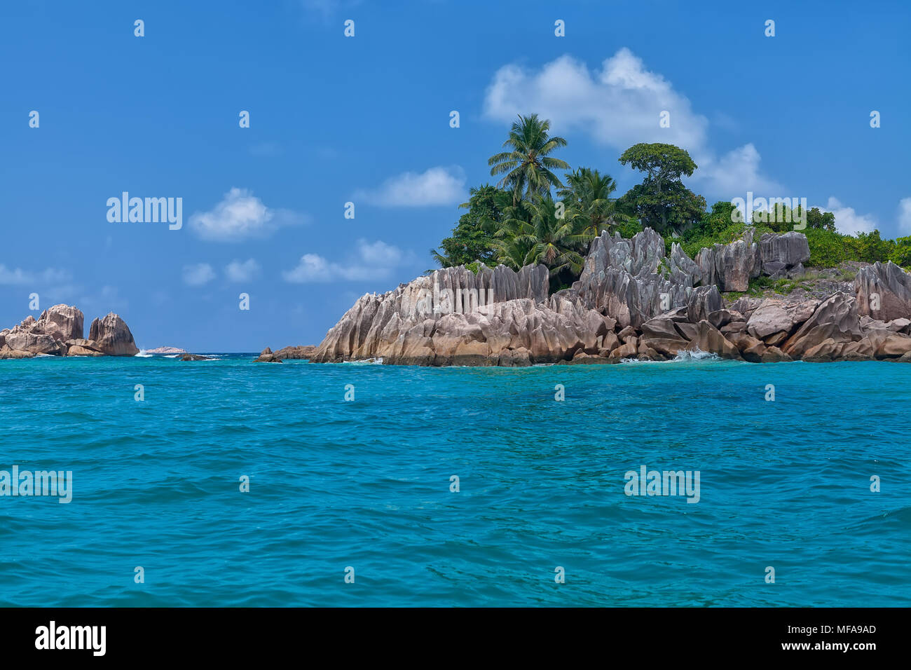 Beautiful tropical St. Pierre Island, Seychelles Stock Photo