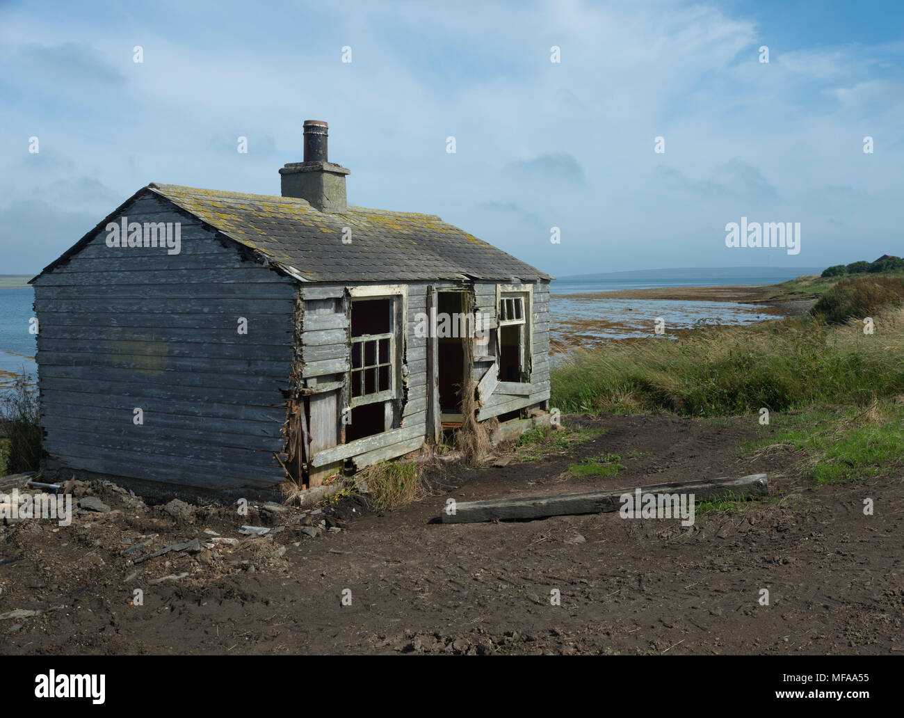 The Old Shack By The Sea, Hoy, Orkney Stock Photo