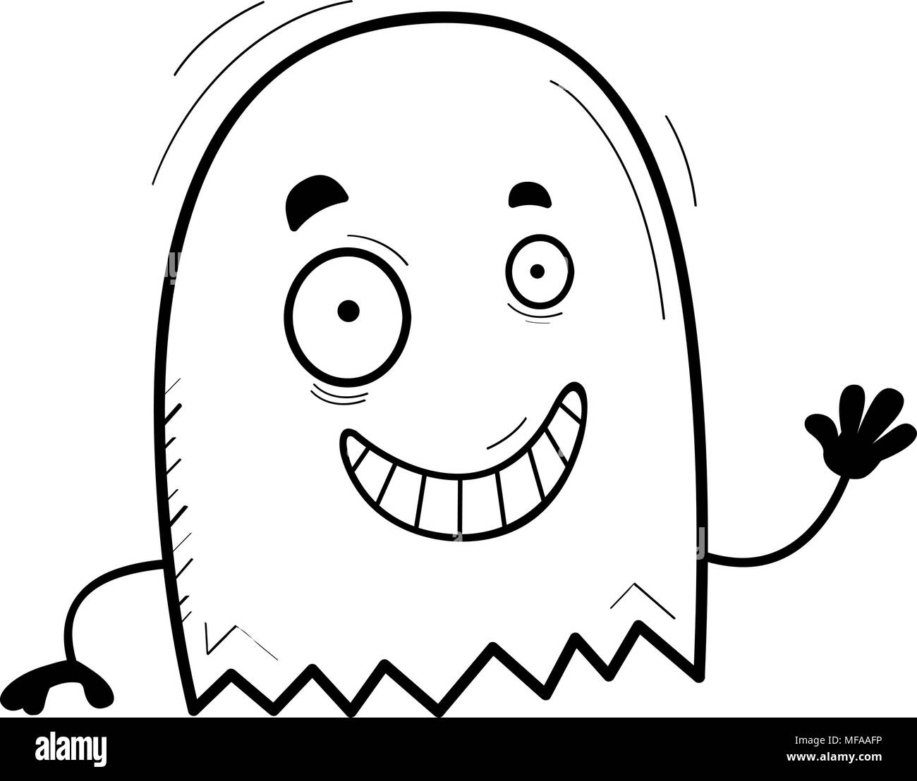 A cartoon illustration of a ghost waving Stock Vector Image & Art - Alamy