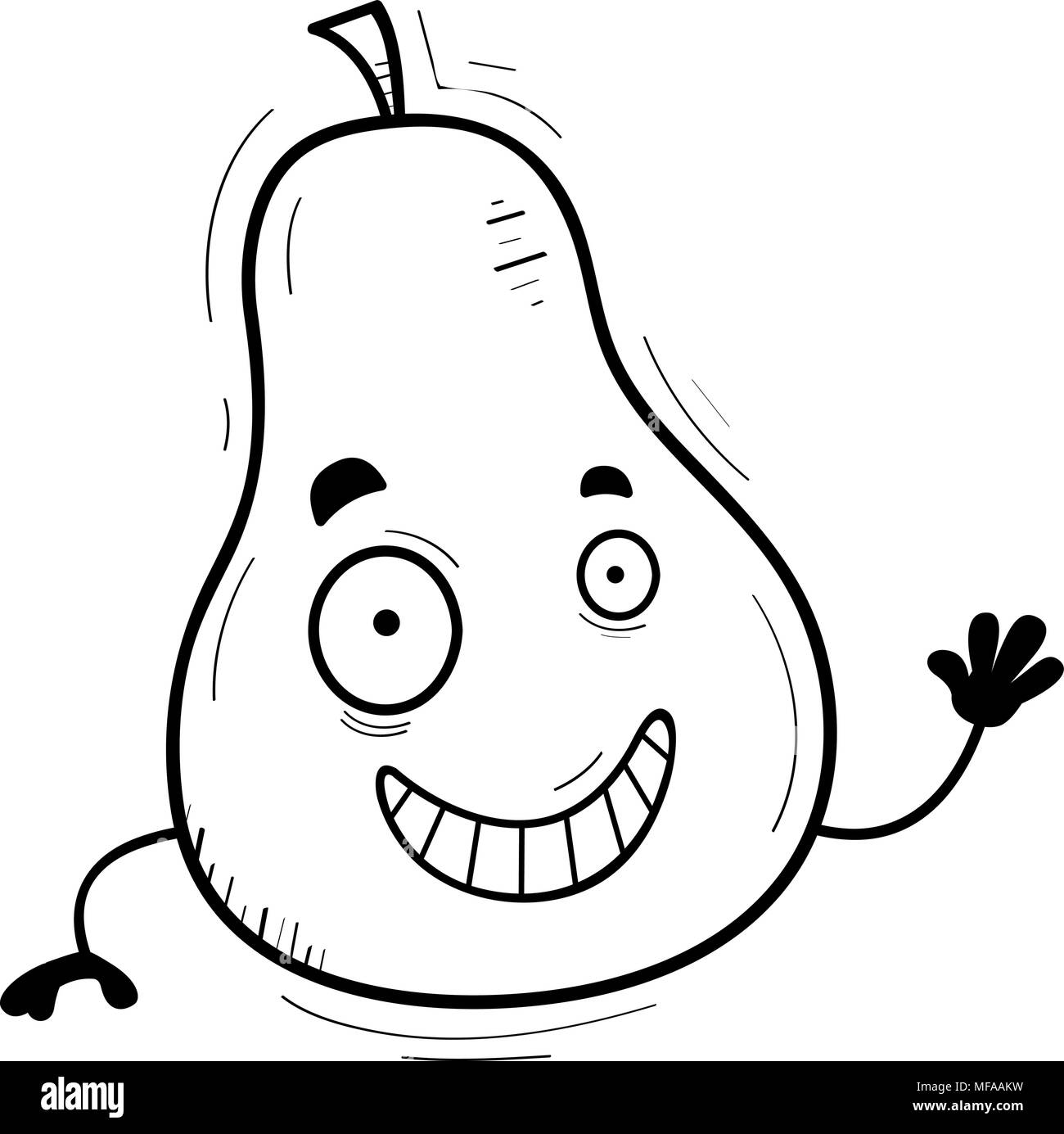 A cartoon illustration of a pear waving Stock Vector Image & Art - Alamy