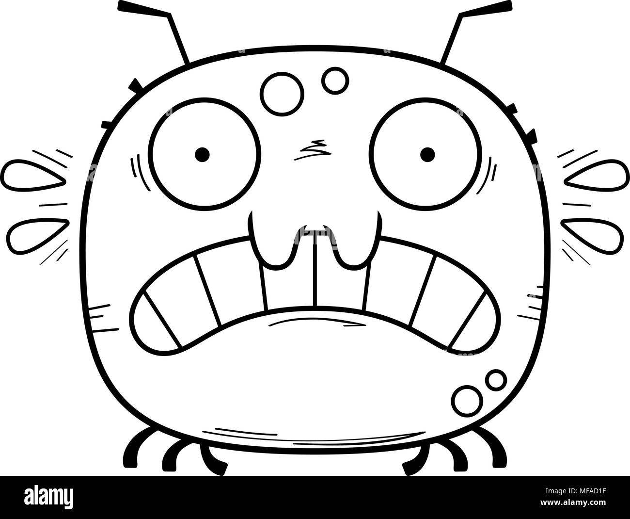 A cartoon illustration of a tick looking scared Stock Vector Image ...