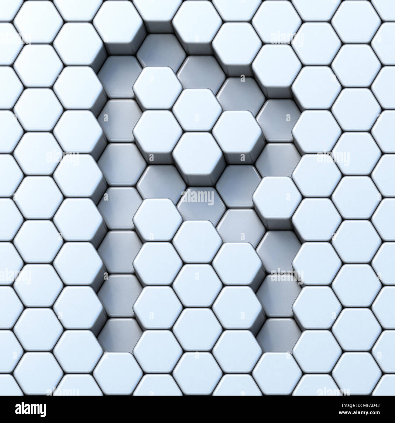 Hexagonal grid letter R 3D render illustration Stock Photo - Alamy