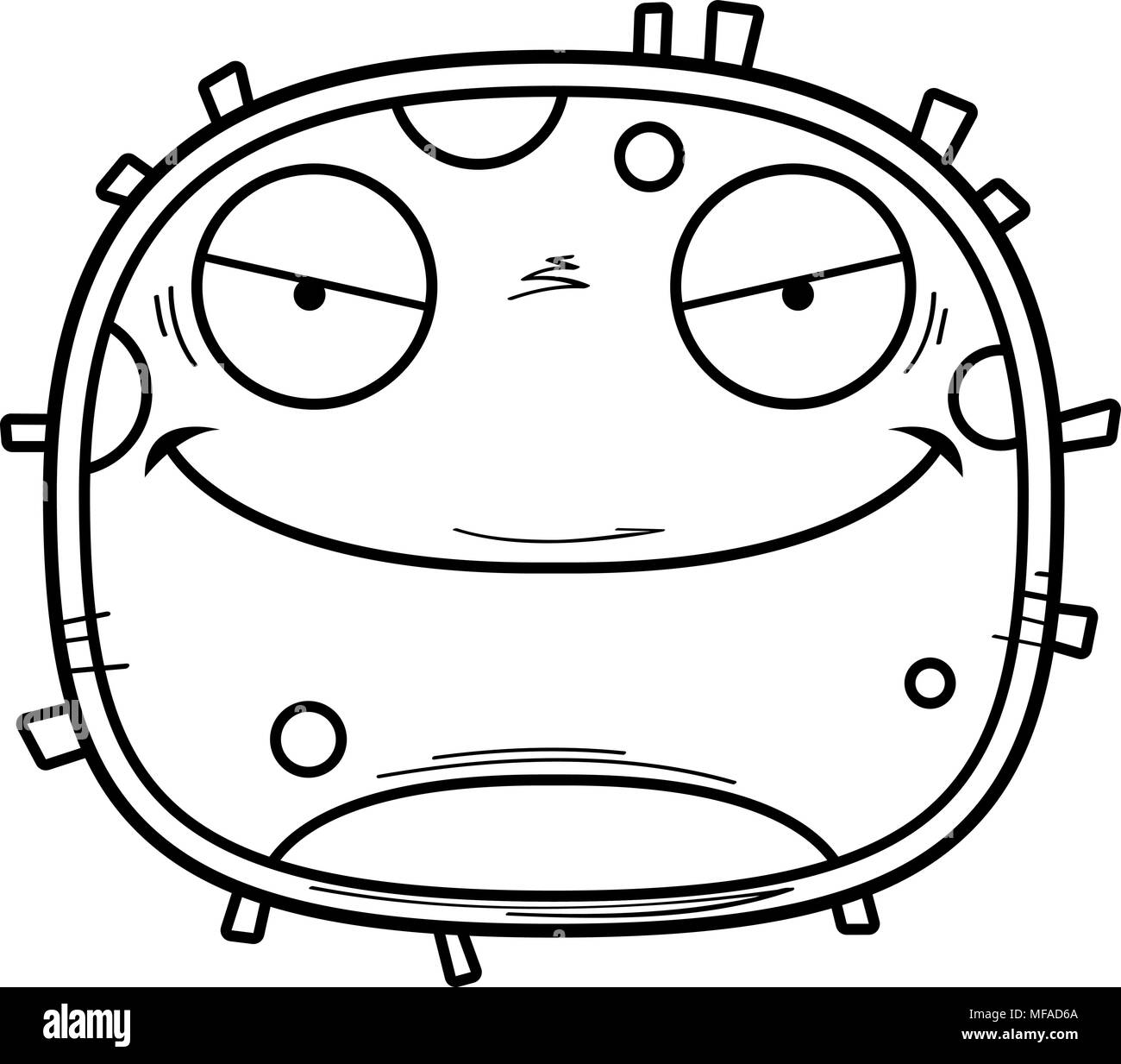 A cartoon illustration of an evil white blood cell Stock Vector Image ...