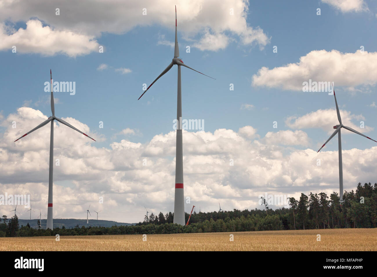 wind farm in Rhineland-palatinate Stock Photo