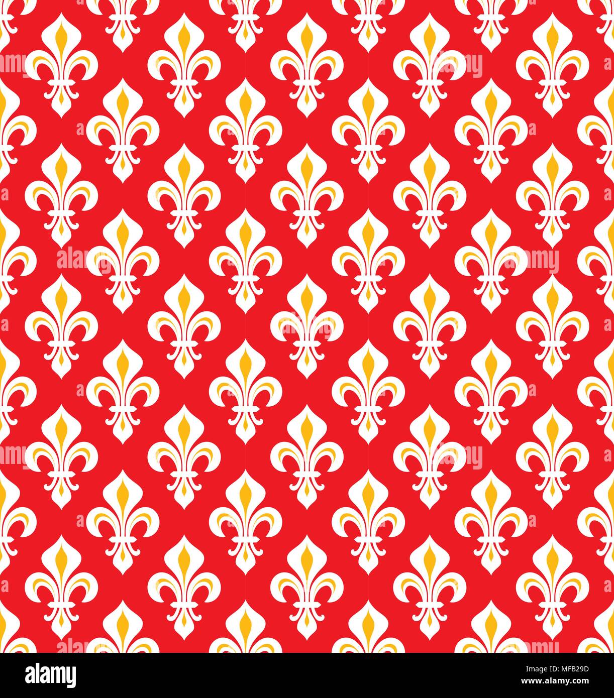 Royal Heraldic Lilies (Fleur-de-lis) — Red cinnabar vermillion velvet,  seamless pattern, wallpaper background Stock Vector Image & Art - Alamy