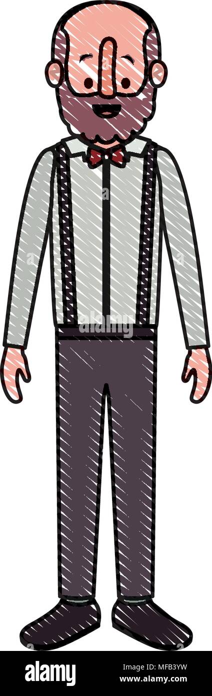 elegant old man with beard Stock Vector Image &amp; Art - Alamy