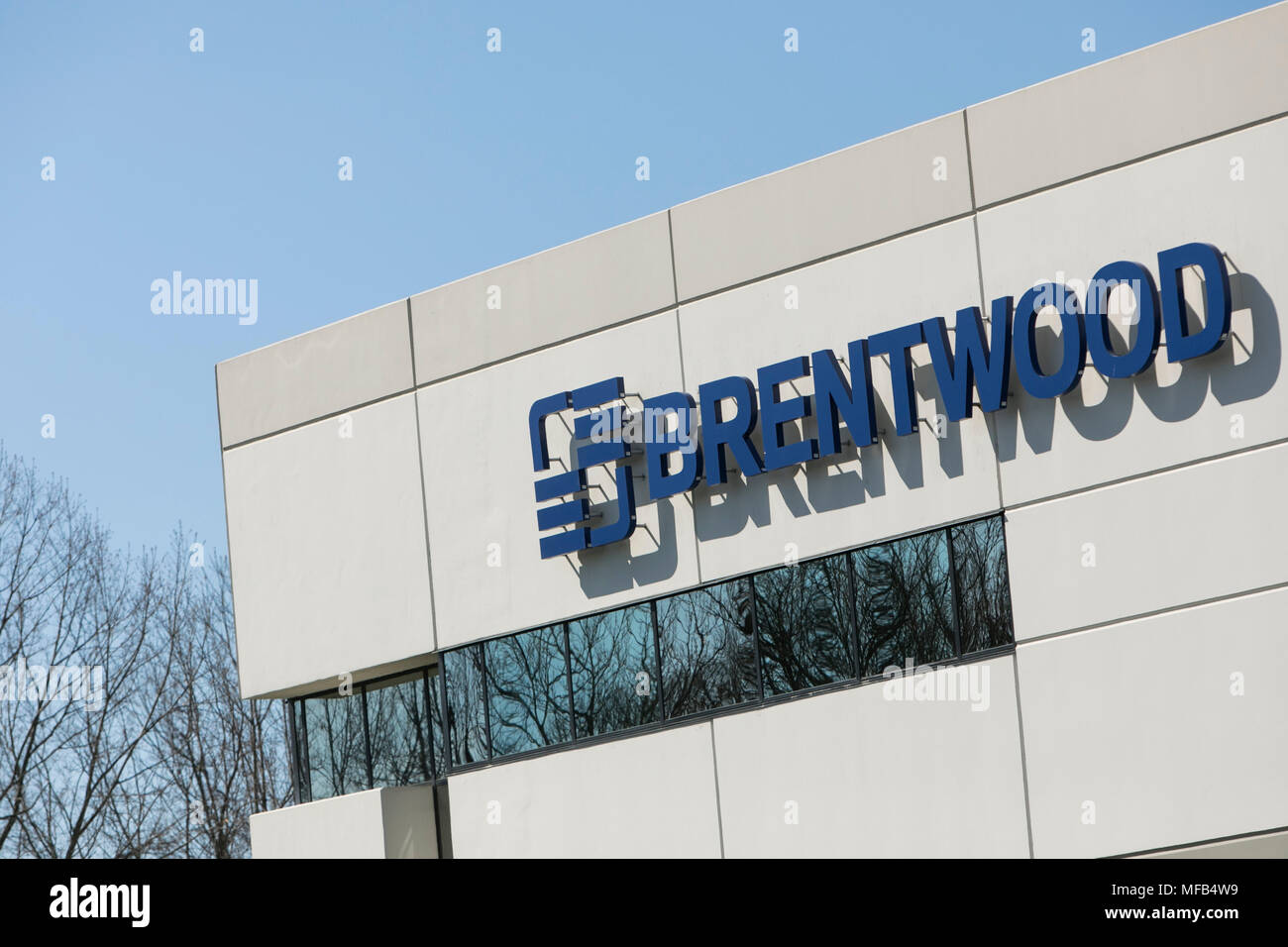 A logo sign outside of a facility occupied by Brentwood Industries Inc., in Reading, Pennsylvania, on April 22, 2018. Stock Photo