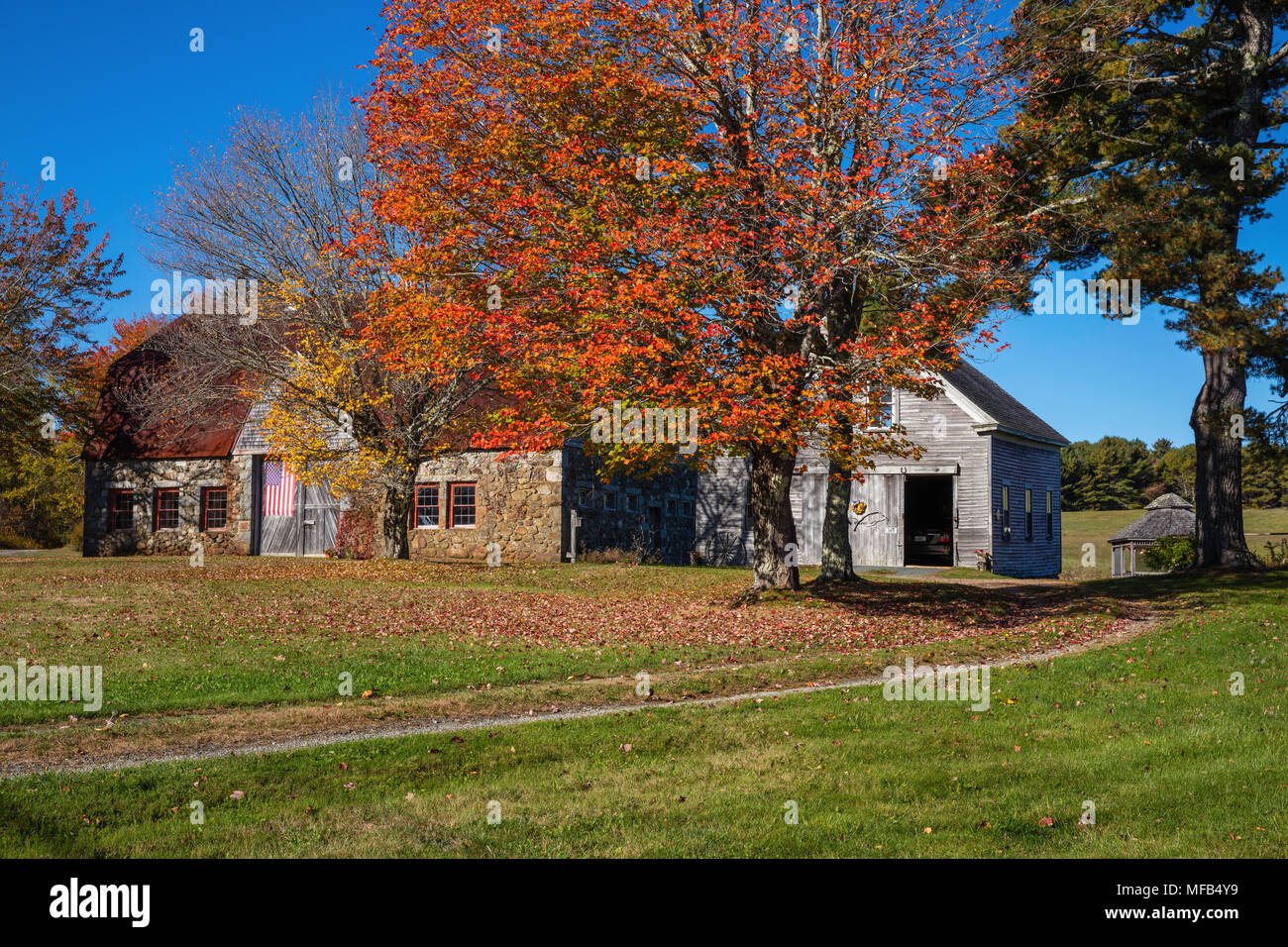 Stone Barn Farm, Bar Harbor, Maine Stock Photo Alamy