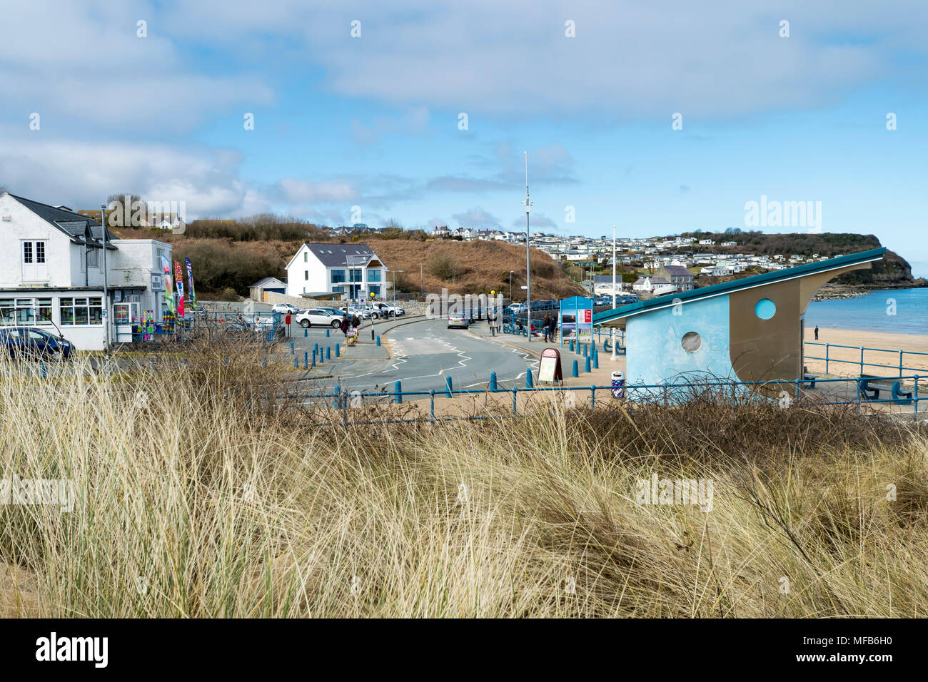 Benllech beach on the Anglesey coast in North Wales UK Stock Photo Alamy