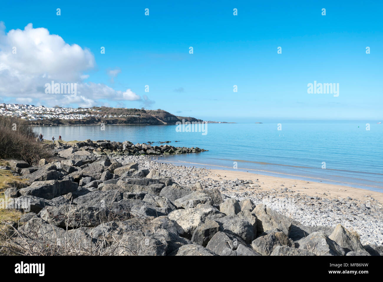 Benllech beach on the Anglesey coast in North Wales UK Stock Photo Alamy