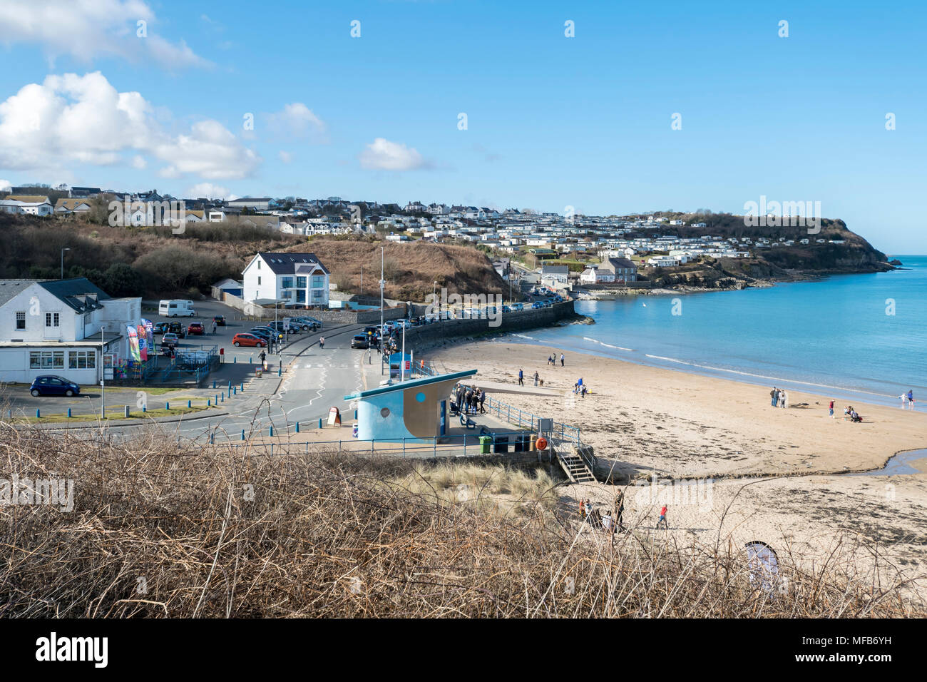 Benllech beach on the Anglesey coast in North Wales UK Stock Photo Alamy