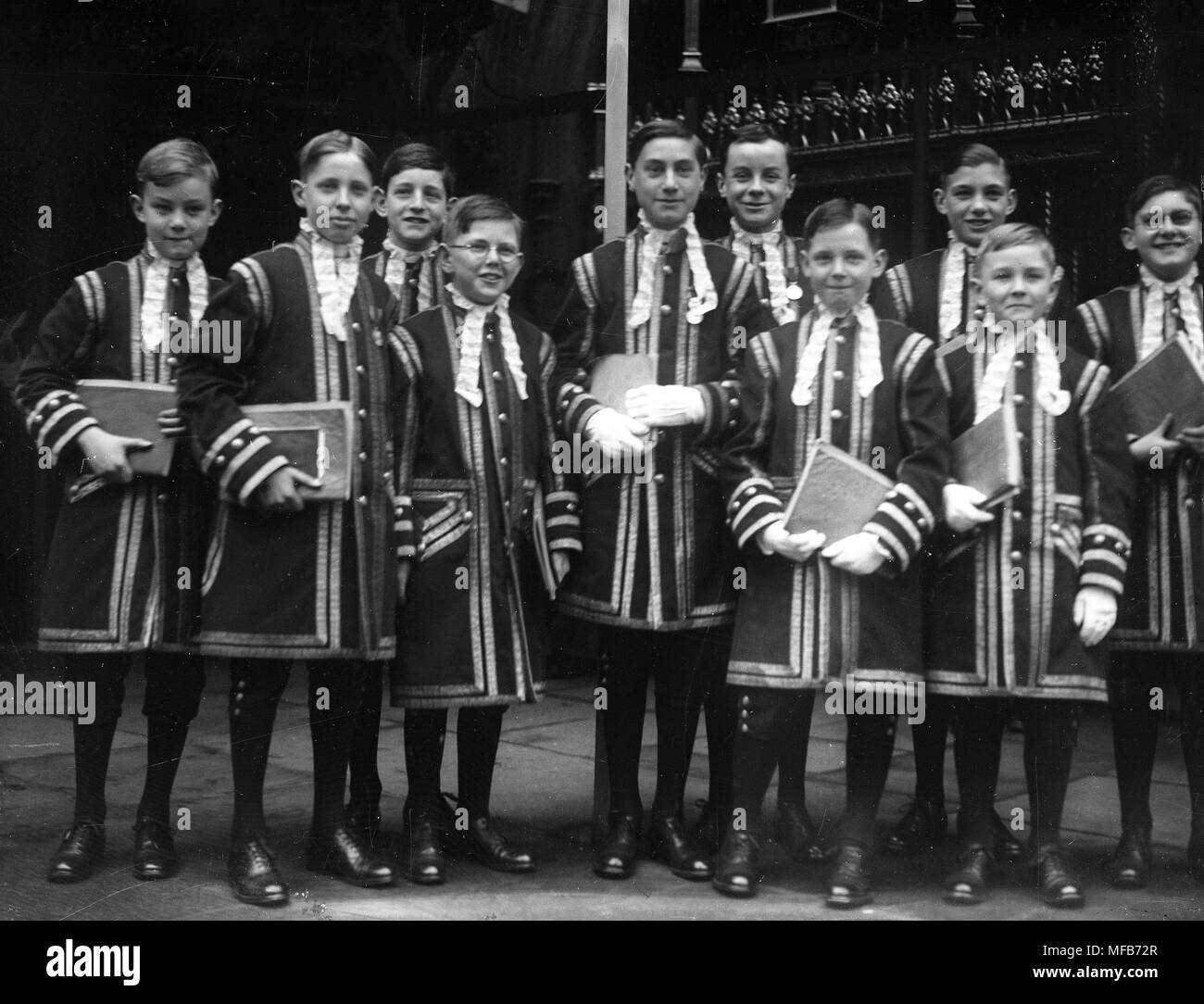 Choristers from London's Chapel Royal Stock Photo