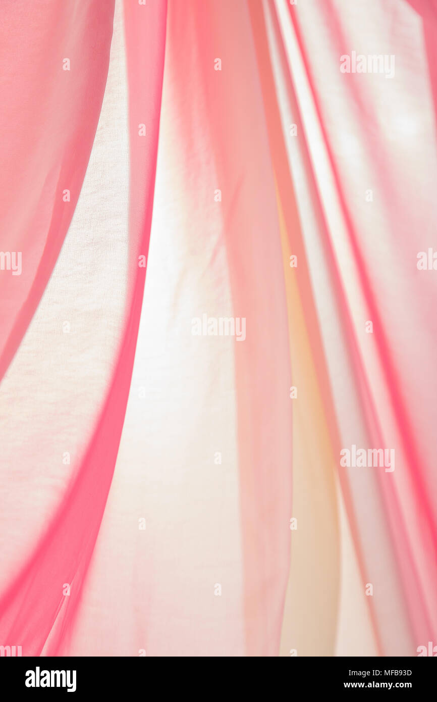 flying fabric separated on white background. Stock Photo