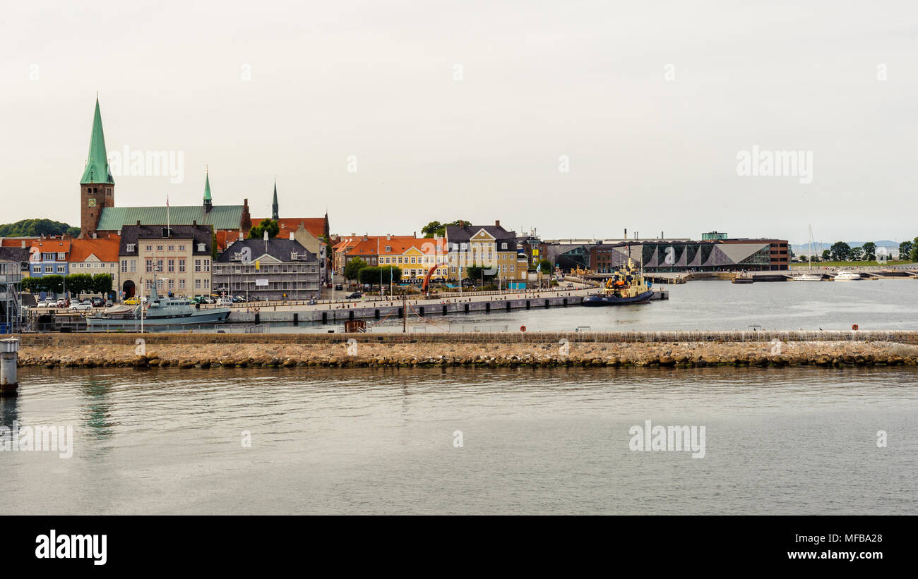 Panorama of the city of Helsingor, Denmark Stock Photo