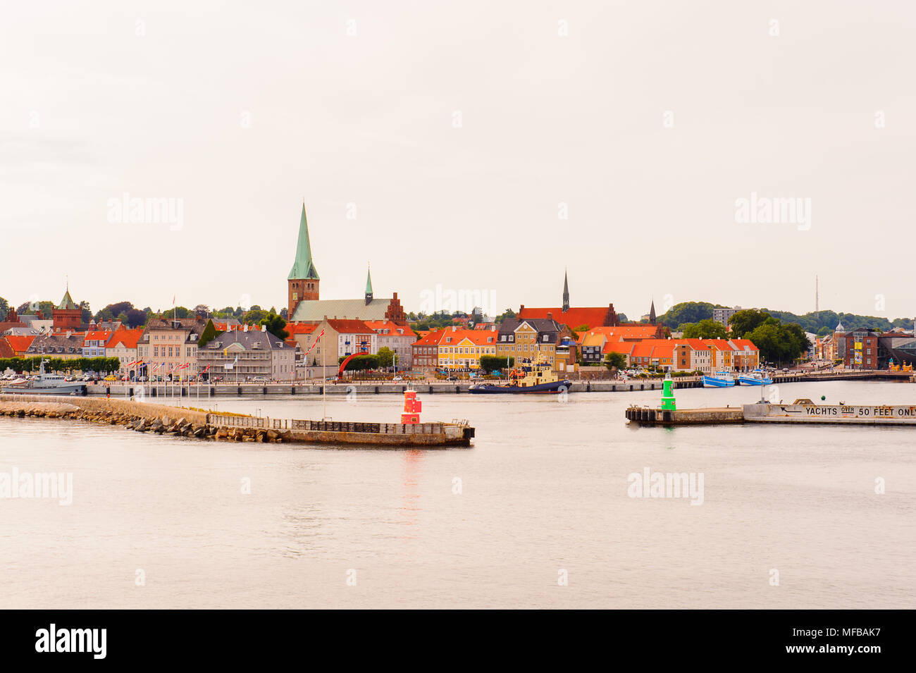 Panorama of Helsingor, Denmark Stock Photo