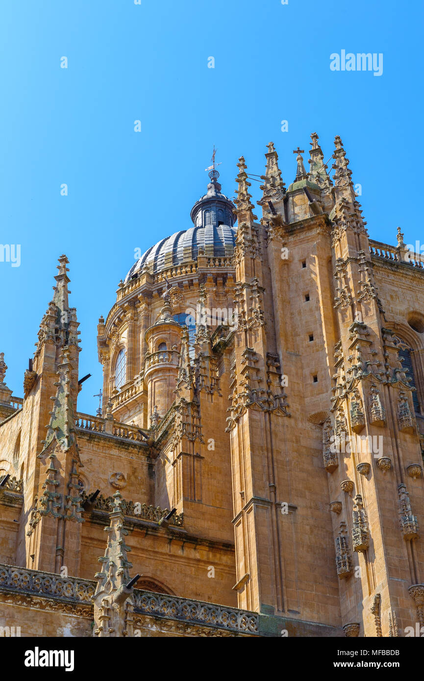 Facade of the Old Cathedral, Salamanca,  Spain Stock Photo
