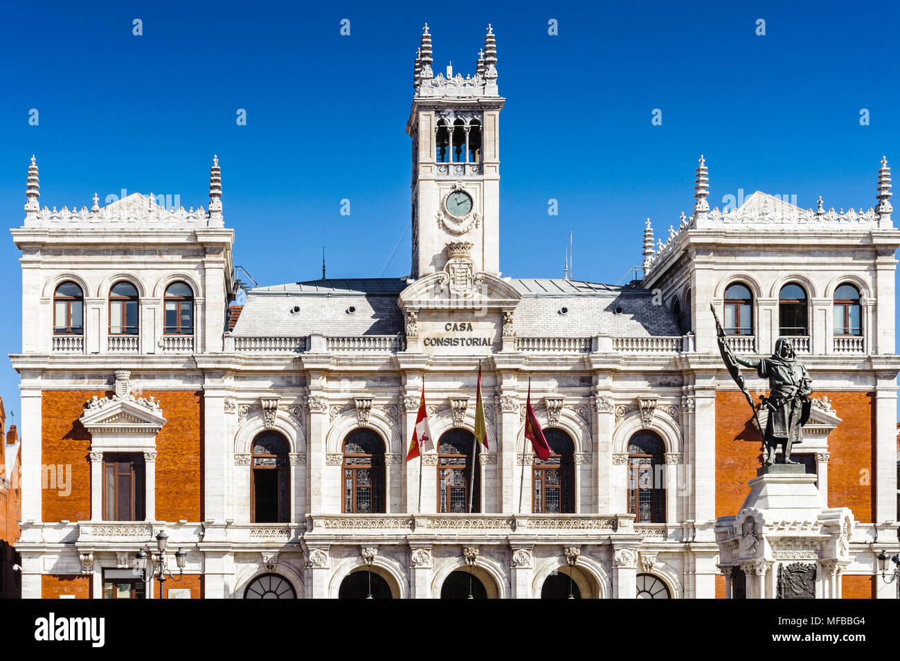 City hall of Valladolid, Spain. Close view Stock Photo - Alamy
