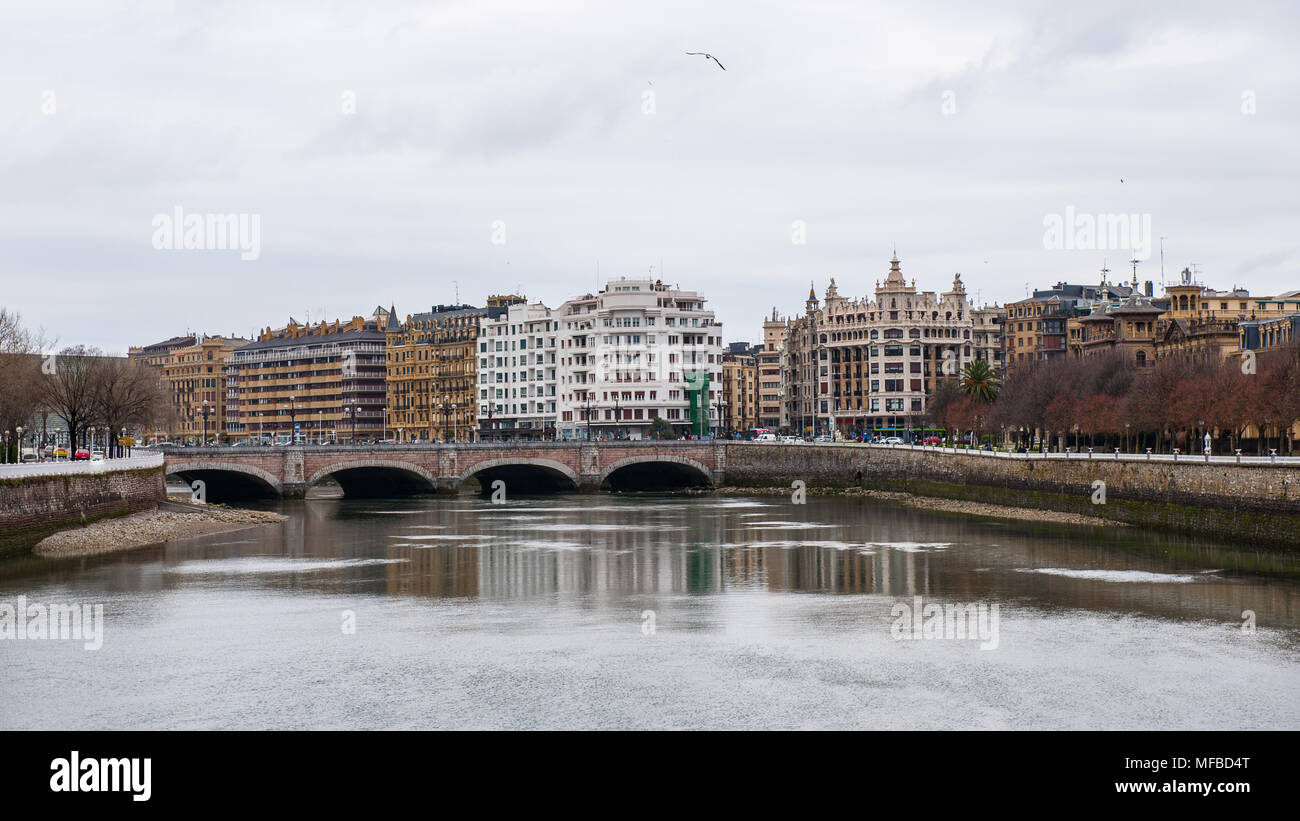 Basque Country Rivers River Urumea, San Sebastian, Basque Country Stock Photo - Alamy