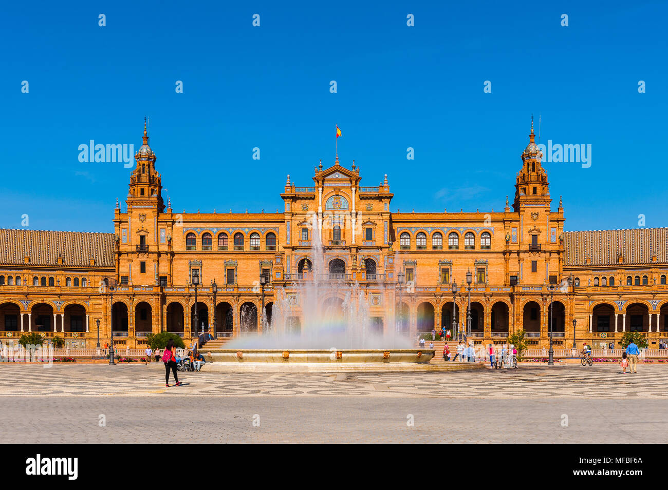 Part Of The Central Building At The Plaza De Espana In Seville part-of-the-central-building-at-the-plaza-de-espana-in-seville