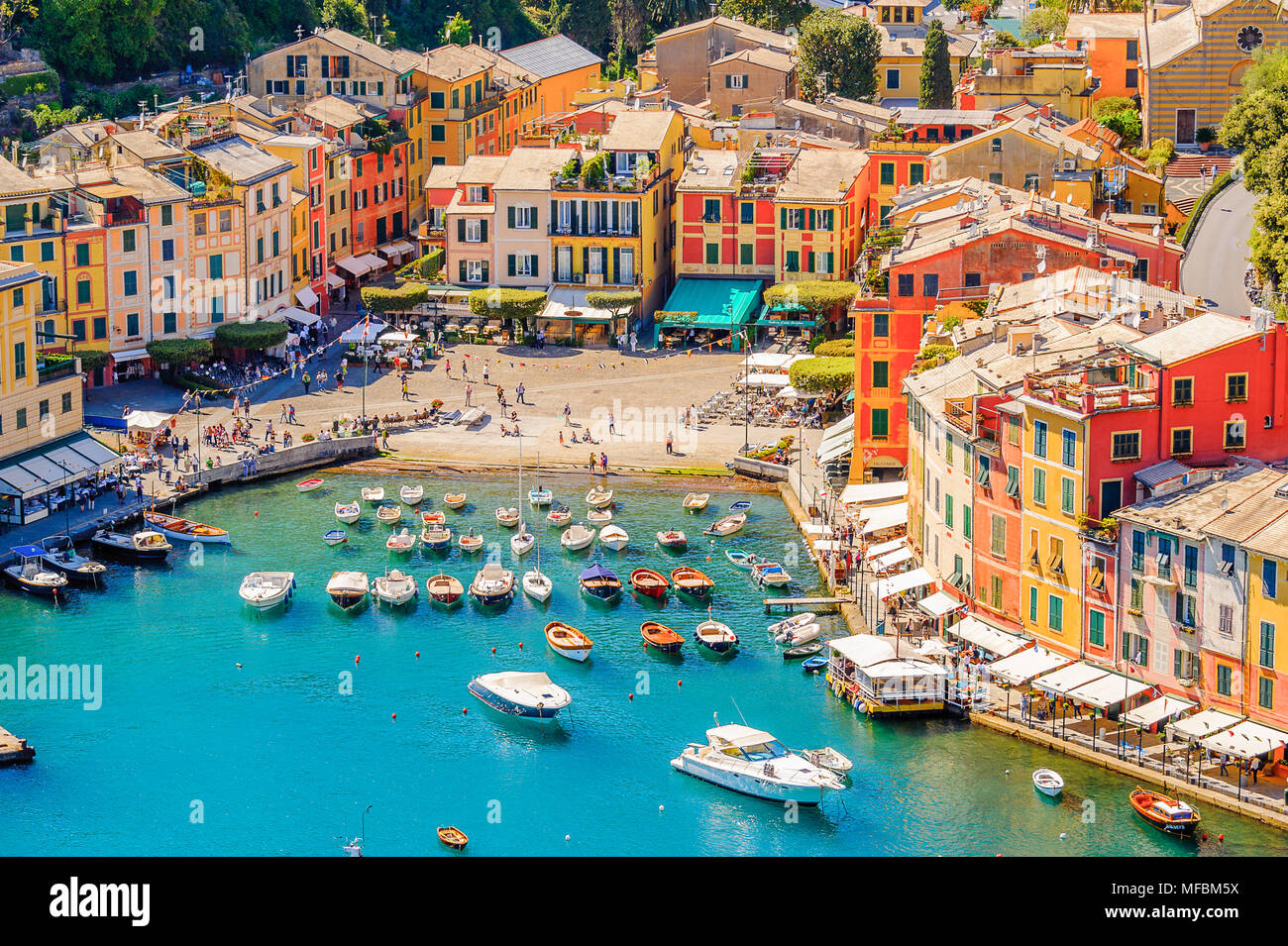 Portofino, an Italian fishing village, Genoa province, Italy. A
