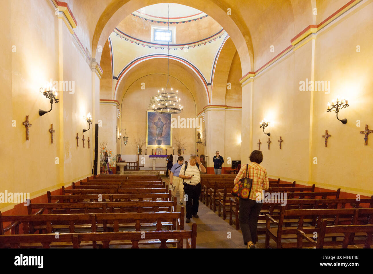 San Antonio Texas Mission Concepcion church interior, San Antonio