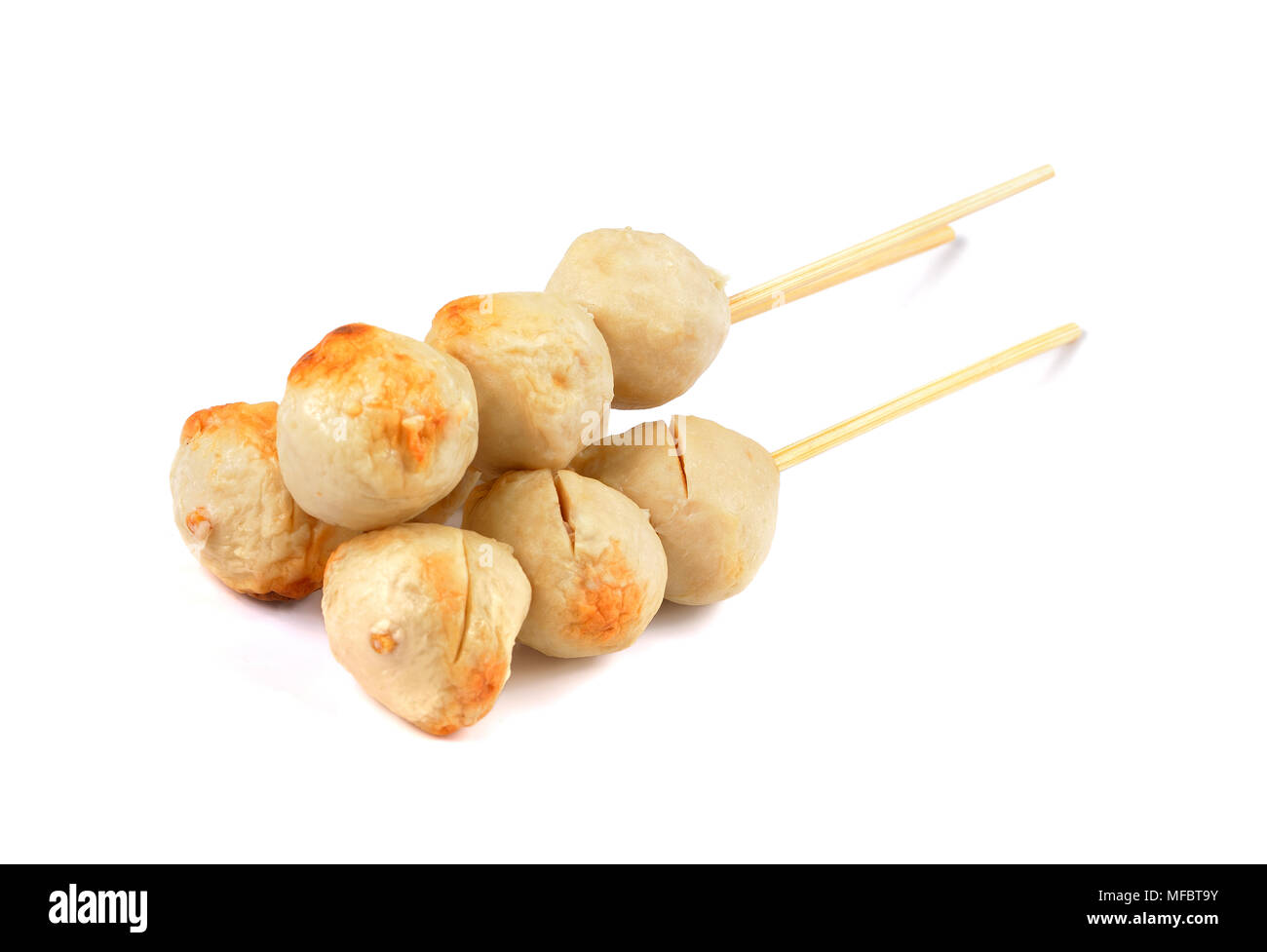 meat ball, fish ball, pork ball on white background Stock Photo Alamy