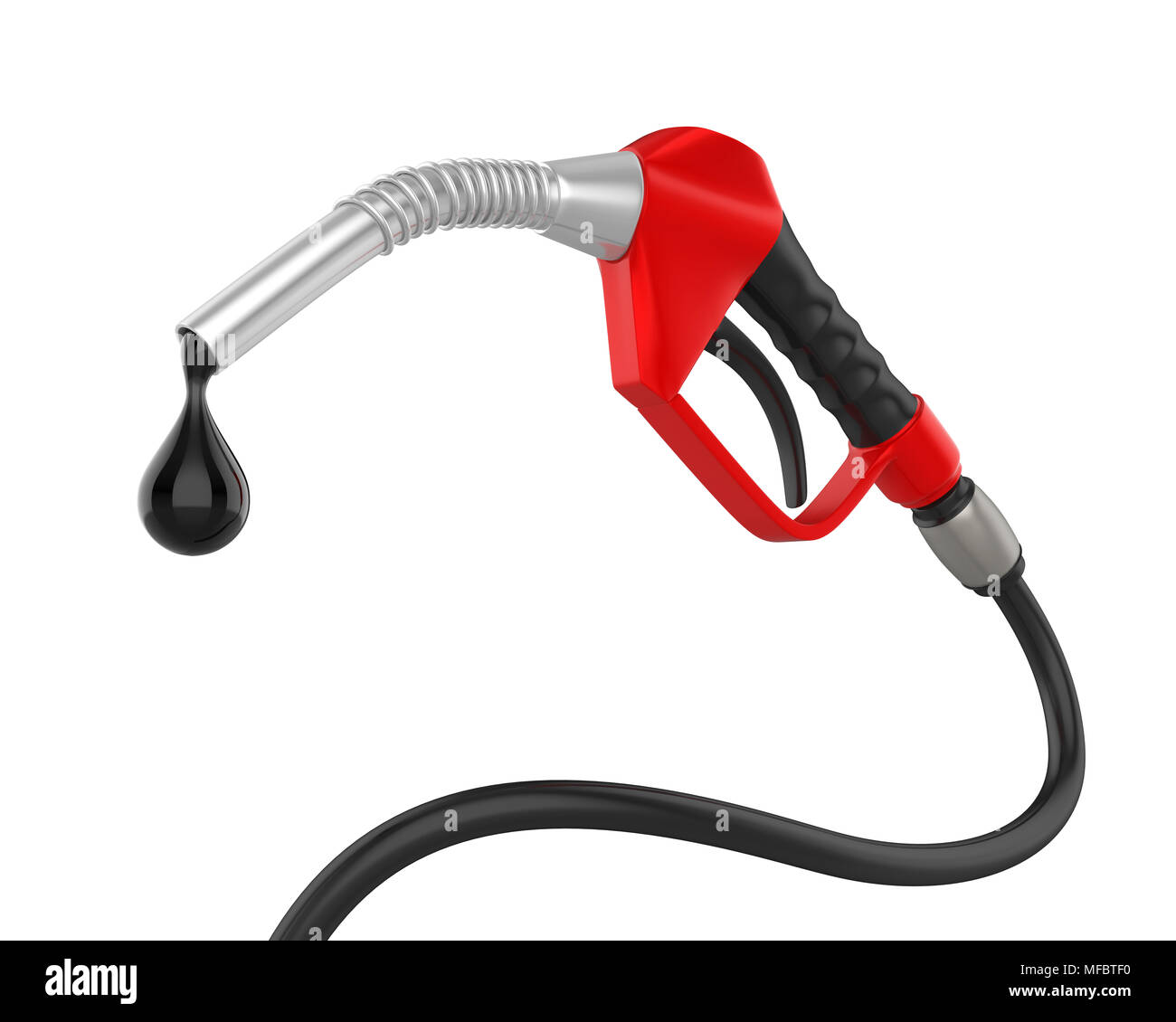Gas Pump Nozzle Isolated Stock Photo - Alamy