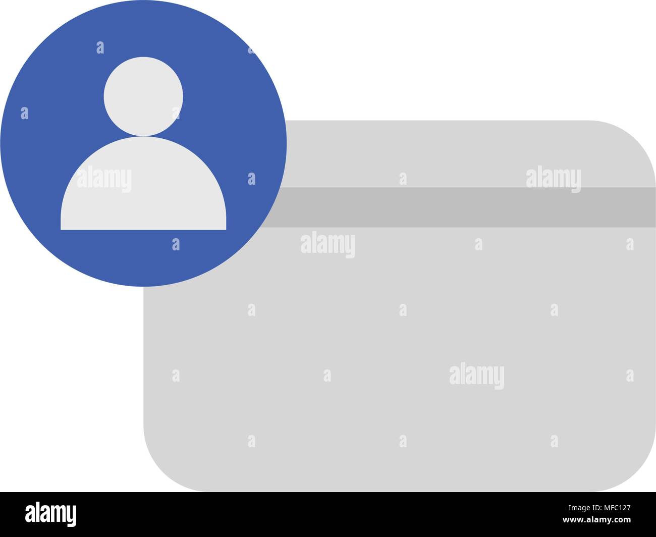 Identification card icon, vector icon isolated on white background Stock Vector