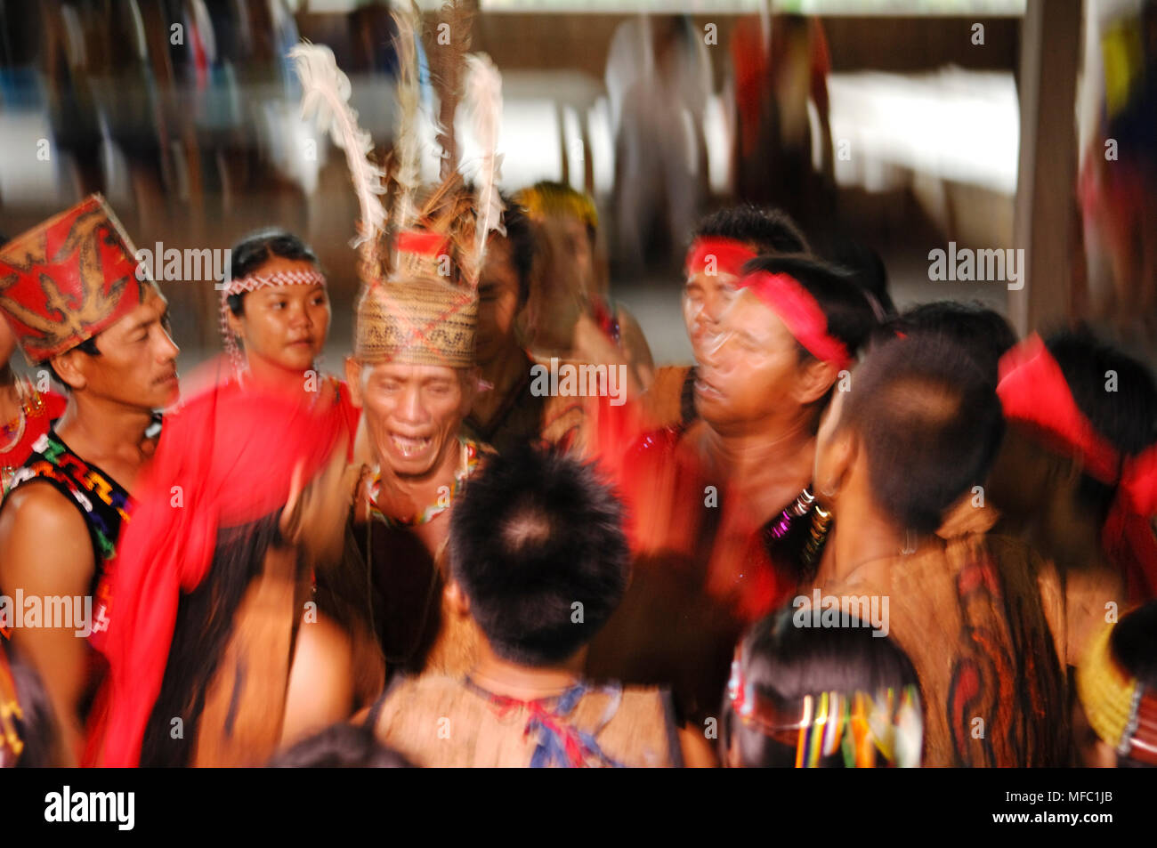 MURUT traditional dance Sabah, Borneo, Malaysia. Stock Photo