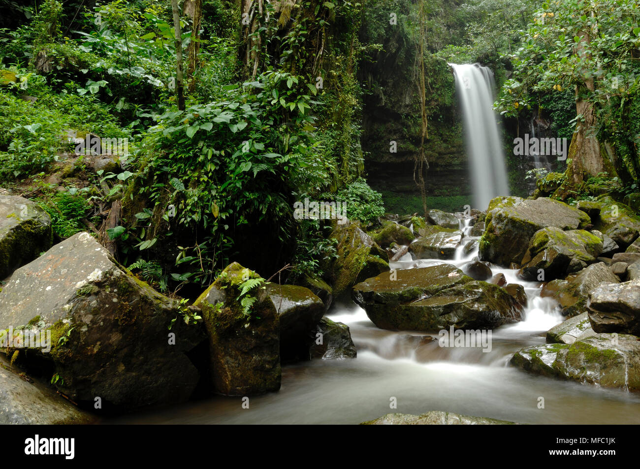 MAHUA WATERFALL Sabah, Borneo Stock Photo