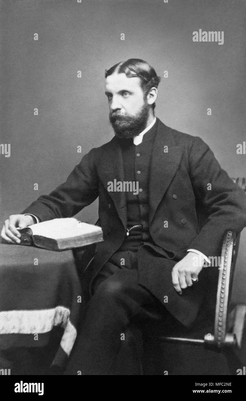 Anglican minister Edward Carr Glyn (1843-1928) as a young man, c1870s, likely while he was Vicar of Doncaster. Glyn would later serve (among other roles) as Honorary Chaplain to Queen Victoria and as Bishop of Peterborough. (Photo by Samuel A. Walker) Stock Photo