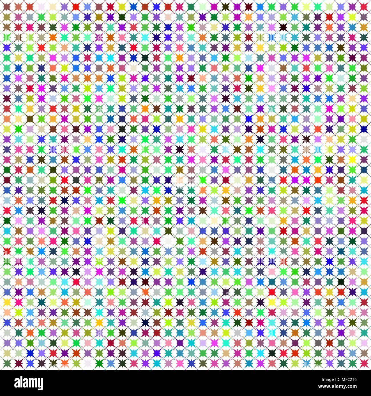 Colorful Star Seamless Pattern Stock Vector
