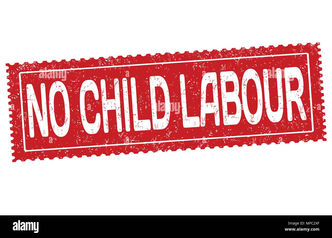 No child labour grunge rubber stamp on white background, vector illustration Stock Vector