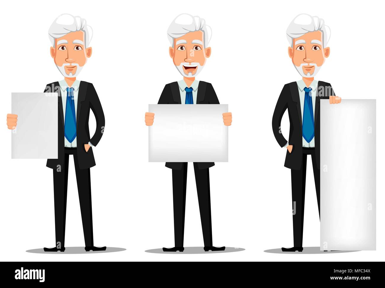 Business man in office style clothes with gray hair. Businessman ...