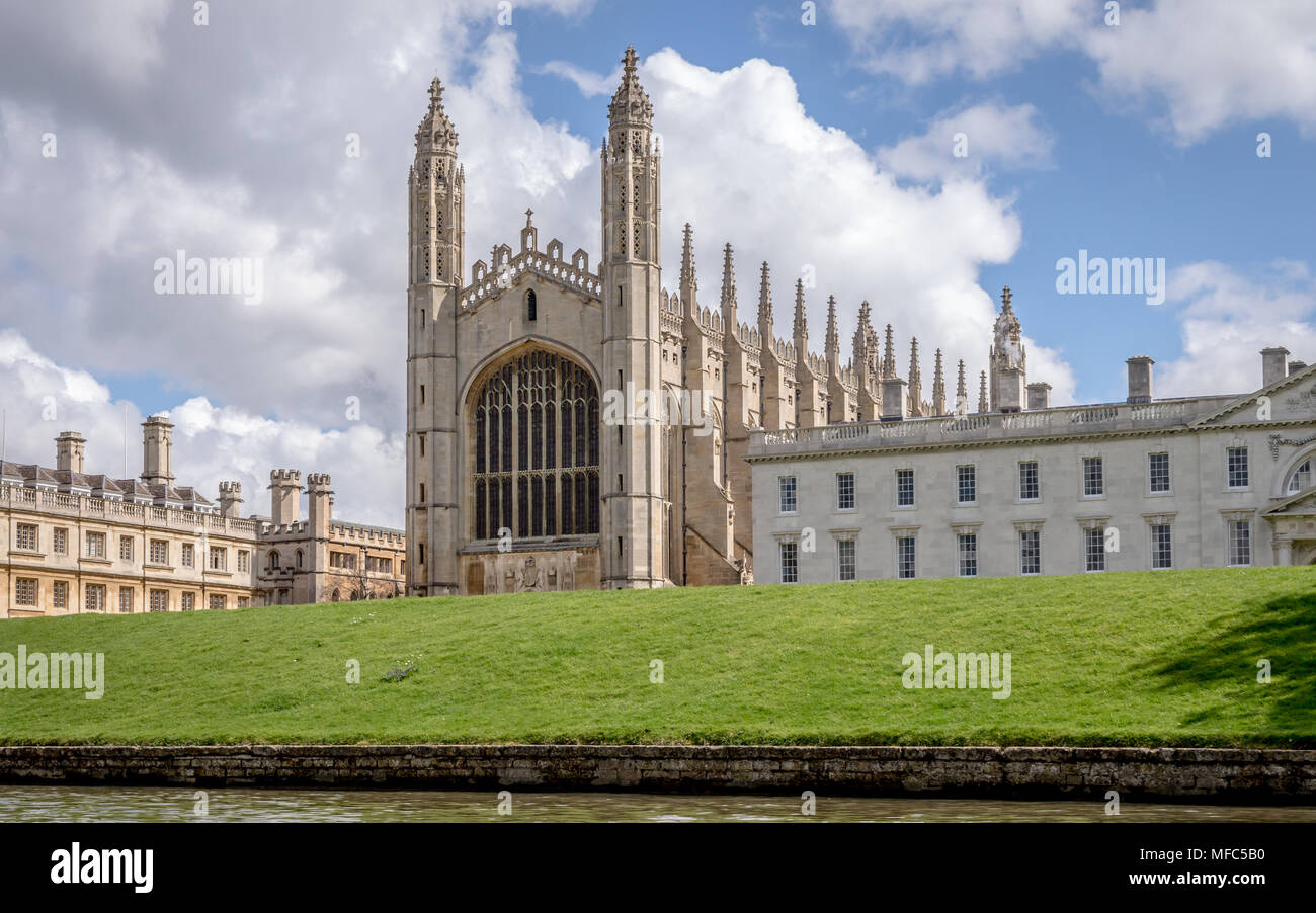 Clare & King's College from river Cam Stock Photo