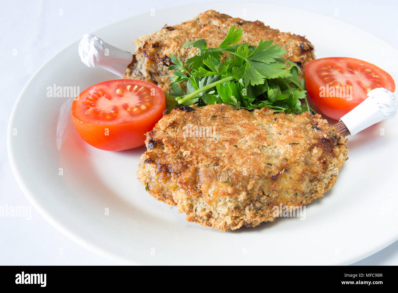 Traditional minced Beef dish of Durham cutlets handmade from a 1948