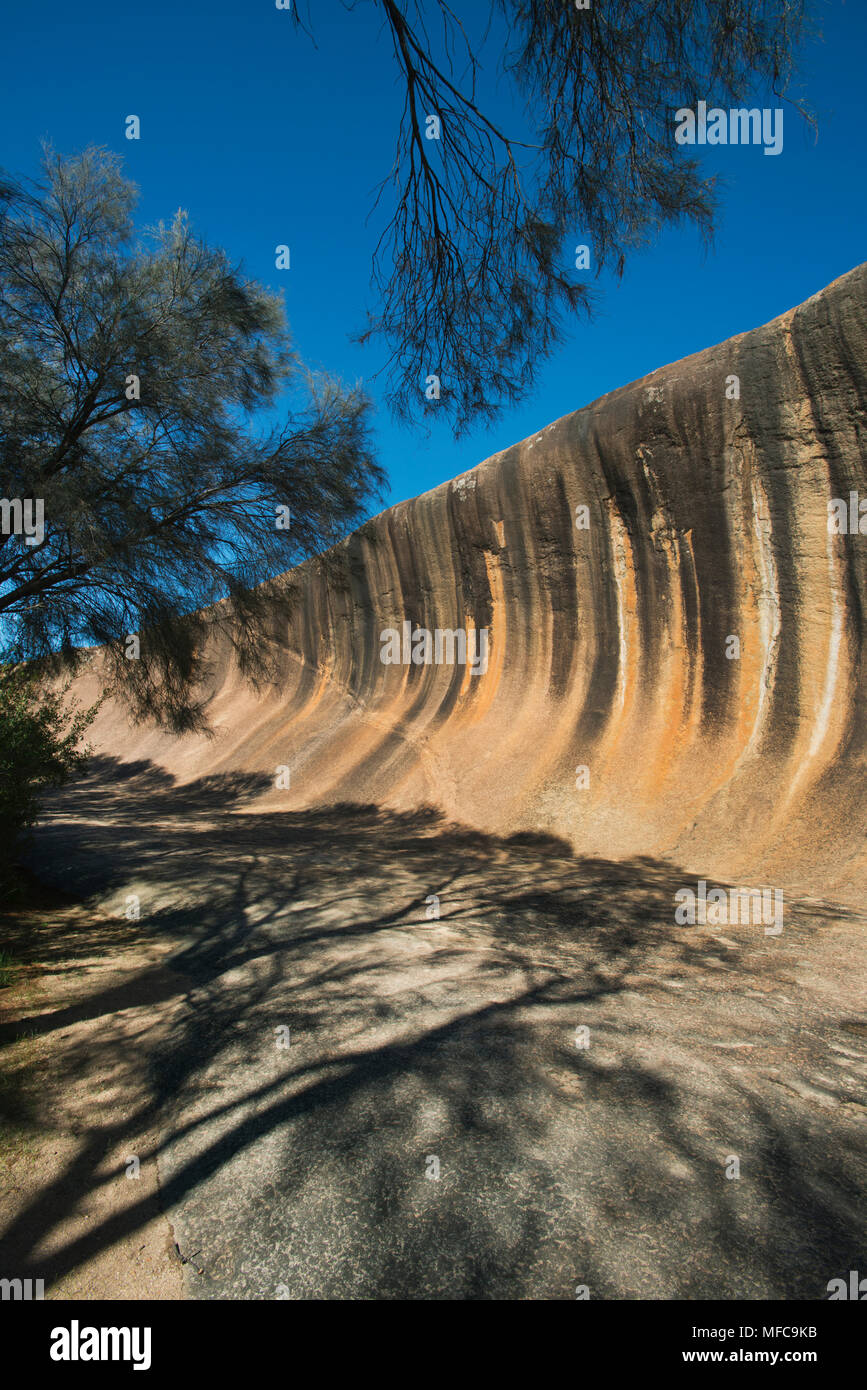 Wave Rock, Striated granite formation in Wheat belt of Western ...