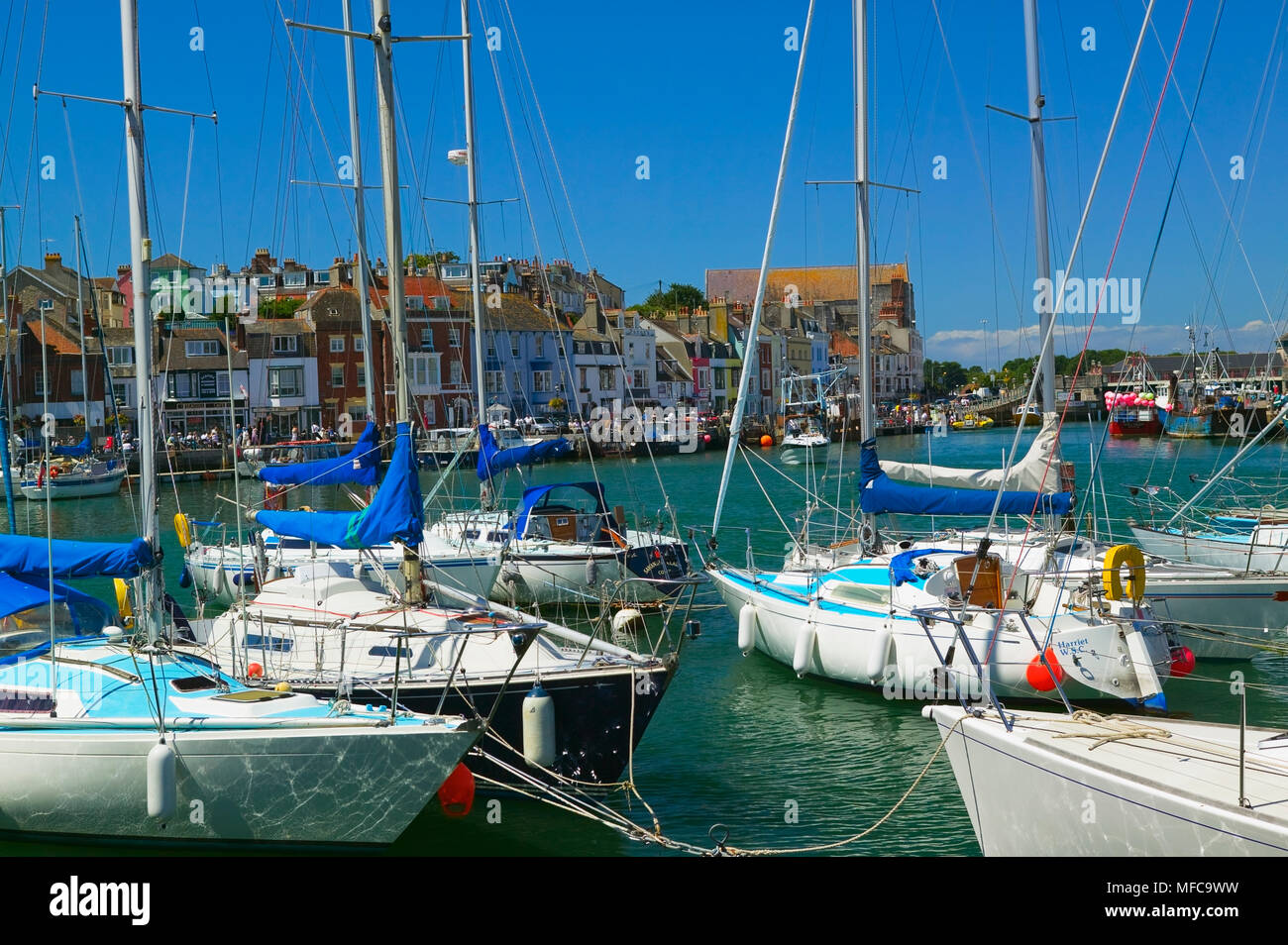 Weymouth Marina Dorset England Stock Photo